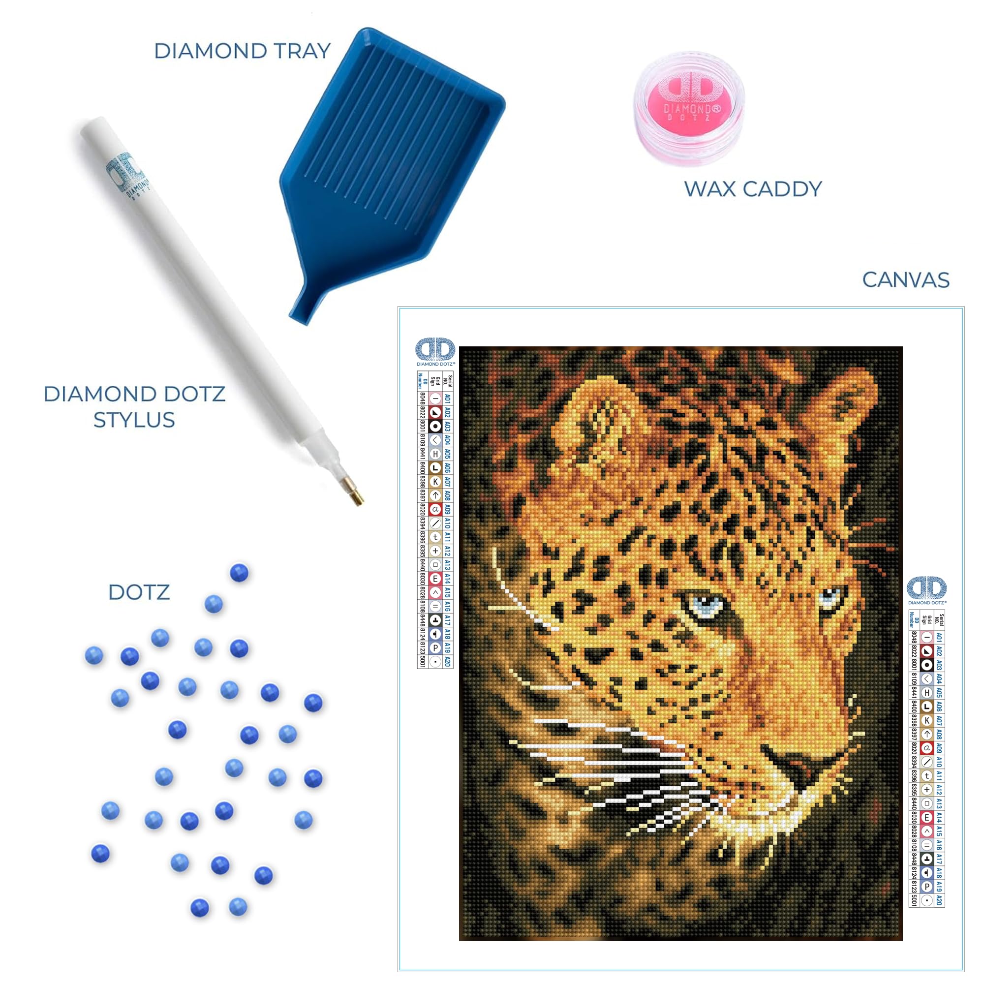 Amazon.com: DIAMOND DOTZ Leopard Portrait Diamond Painting Kits