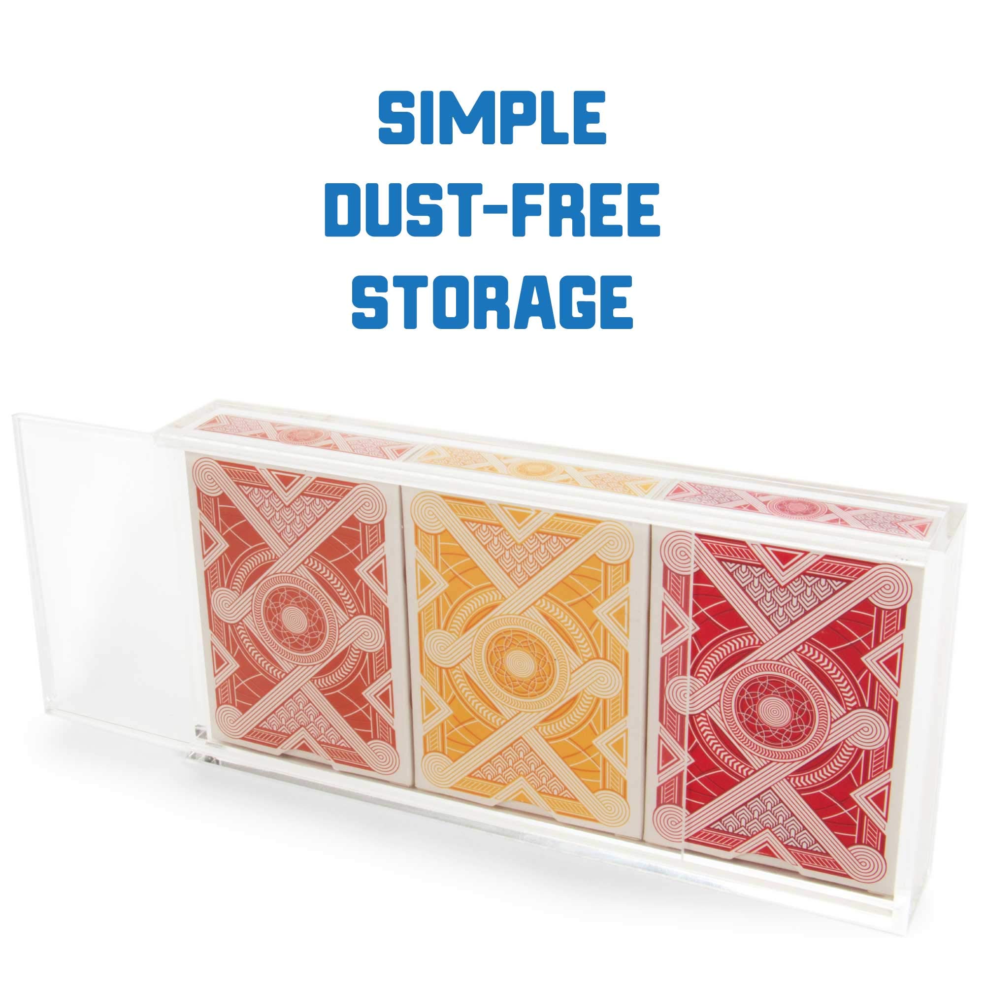 3Deck Playing Card Display Case Clear Acrylic Playing Card Display Case Collectible Playing