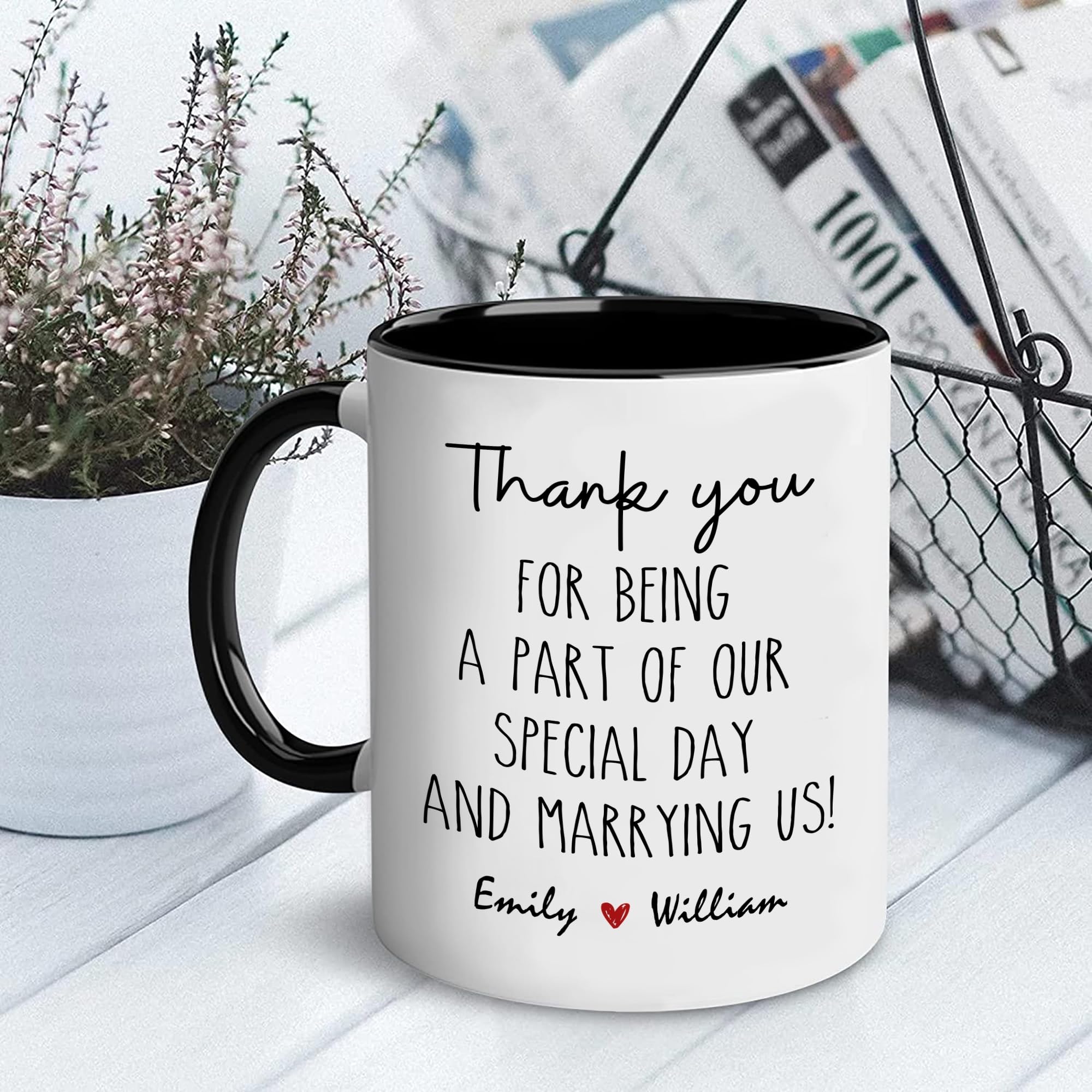 Fall Wedding Decor Wedding - Coffee Mug With Print - Our Wedding - 2  Officiant Gift, image size:2000x2000