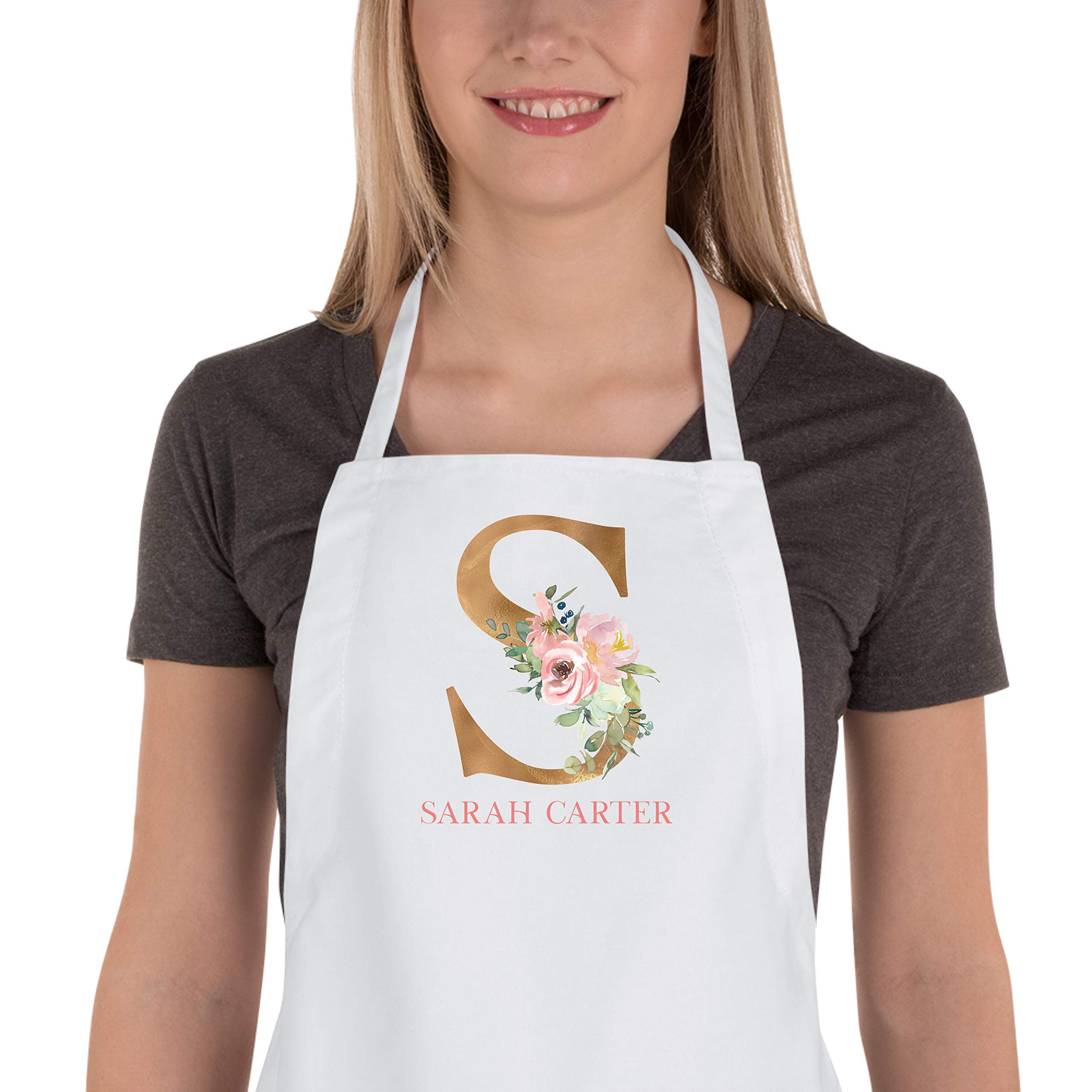 Personalised Rose Gold Apron, Your Name, Bridal, Bridesmaid, Mrs, Bride to be, Flower Girl, Cover Up, Custom, Adult Wedding, Baking, Kitchen