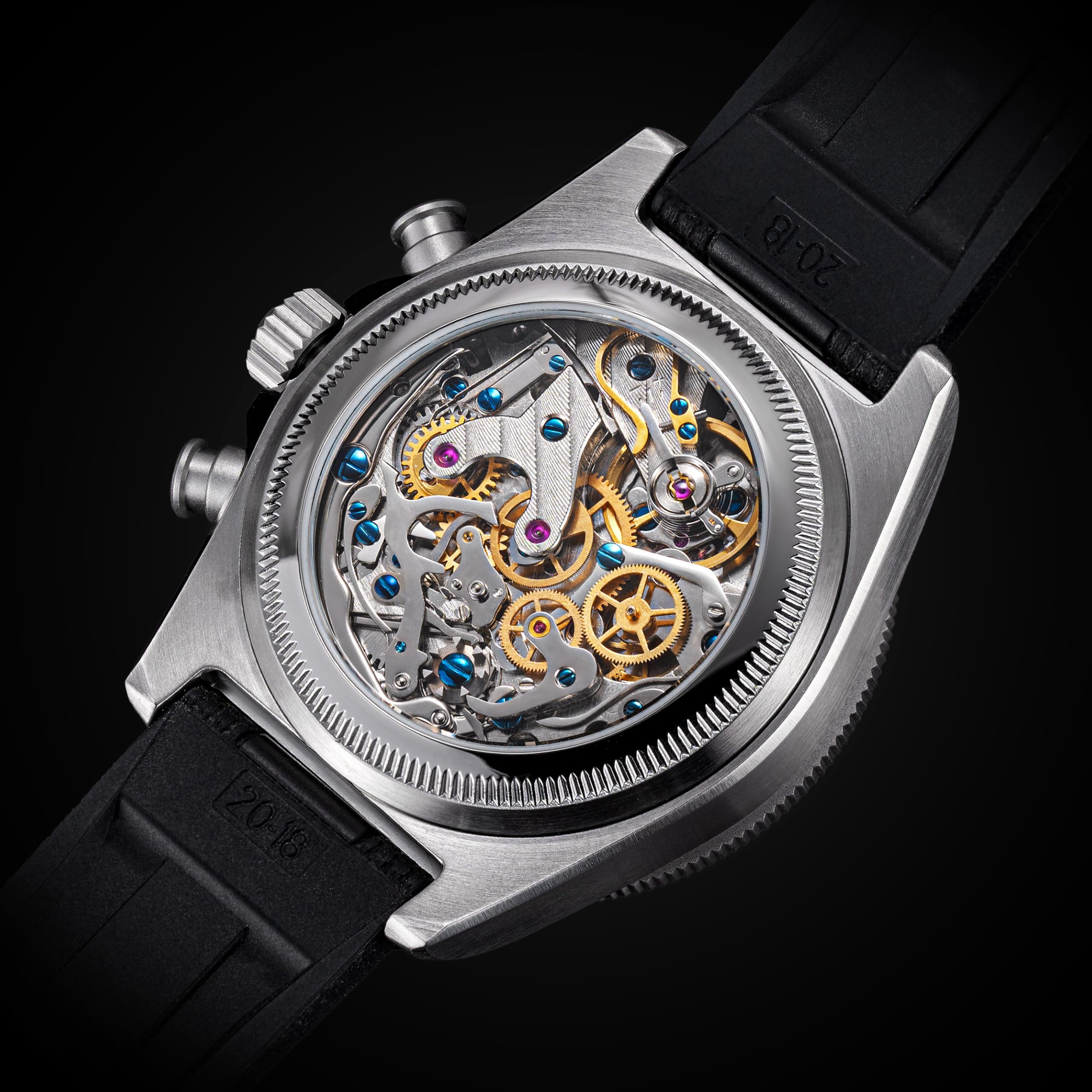 Sugess S443.Y Chronograph Limited Fashion Mechanische Sportliche Herrenuhr Möwe ST1901 Uhrwerk Gold Schwanenhals Regulator 1963