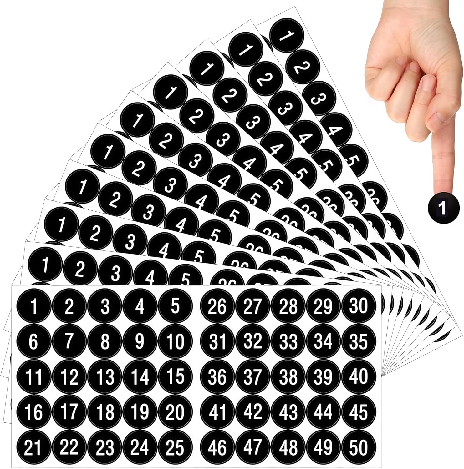 288 Pcs Gold Number Stickers 2 inch 0-9, Mailbox House Numbers for Outside, Vinyl Sticker by Number for Wedding Table, Address, Mail Box, House, Signs, Office Hotel Room