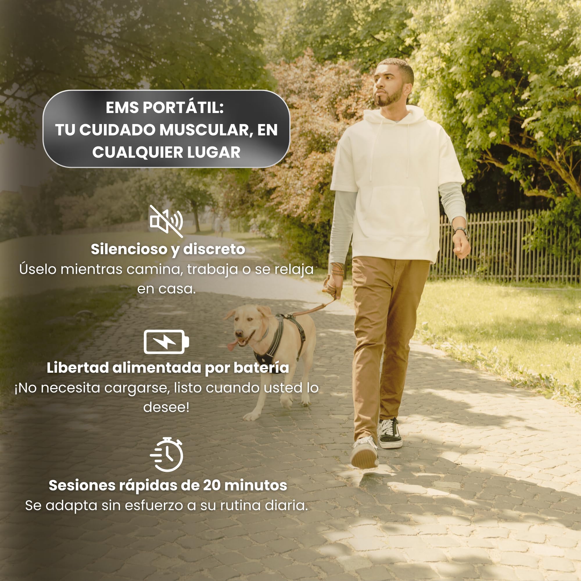 TensCare Perfect EMS Electroestimulador Muscular TENS EMS | Modos TENS y EMS para estimulación muscular, alivio del dolor, tonificación y rehabilitación.