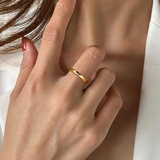Ring Mens Women Stainless Steel 3mm Wide Wedding Band Ring Thumb Rings 9