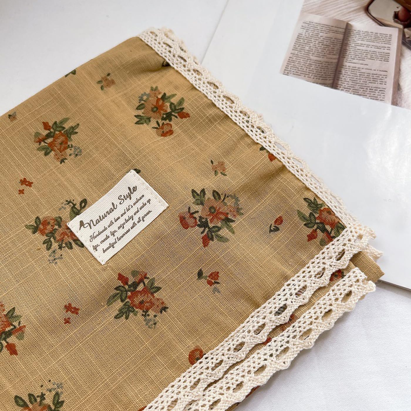 Soft Cotton Like Lace Bandana Headband, Head Wrap, Protective Coverage, Hair Neck Scarf for Women 24 x 24 inch - Image 2