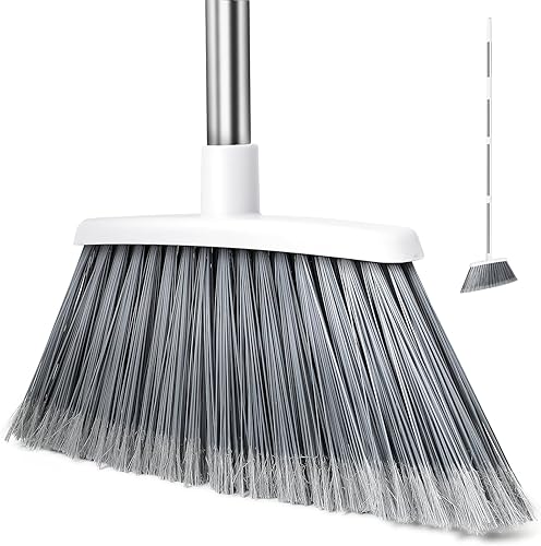 Miniatura 12 de Escoba, Escobas para Exteriores para Barrer Interiores, Escoba Ajustable de 55" para Eliminación de Pelo de Mascotas de Servicio Pesado para Pisos 1