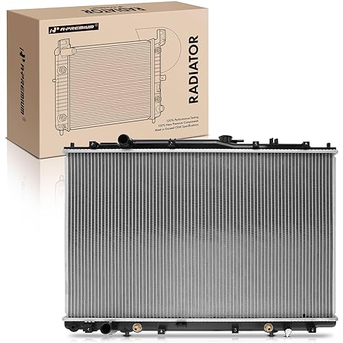 A-Premium Engine Coolant Radiator Assembly with Transmission Oil Cooler Compatible with Acura MDX 2003-2006 & Honda Pilot 2005-2008, Automatic Transmission, Replace# 19010RDJA51, 19010RDJA52