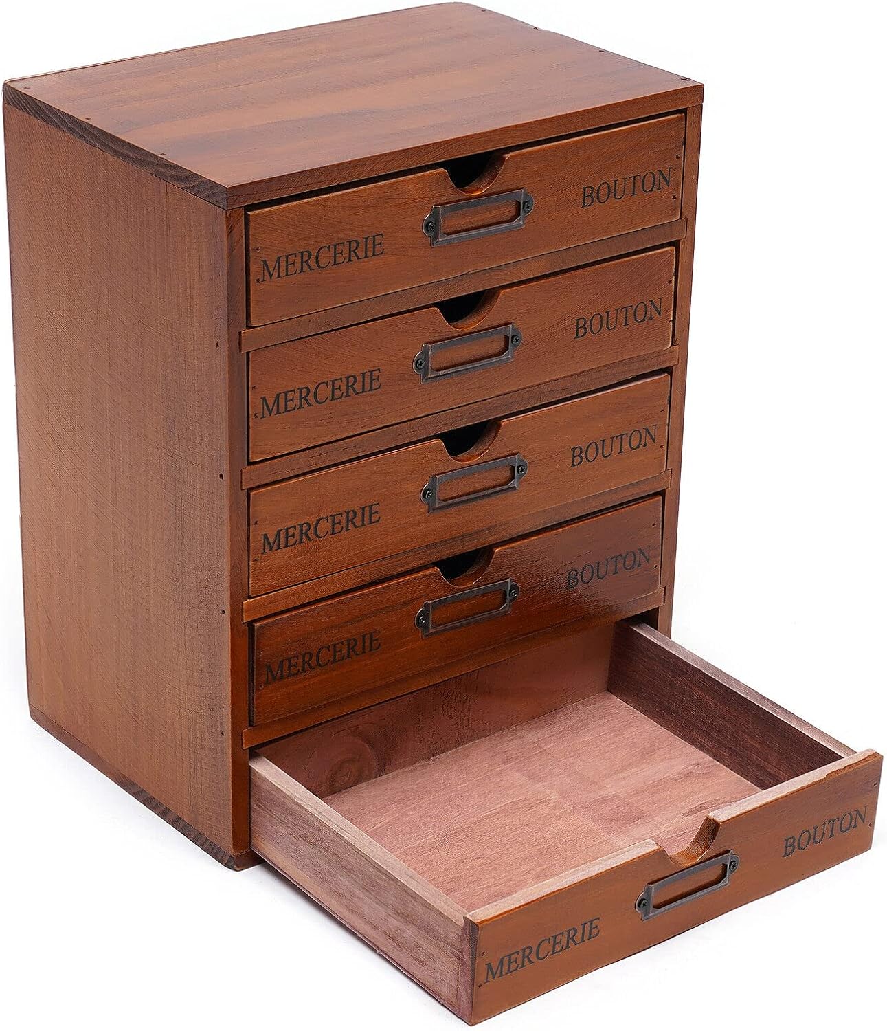 5layer Wood Jewelry Box Retro Storage Pine Wood