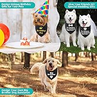 Vista 6 de Bandanas en blanco para perros, 3 unidades, bufanda triangular negra sólida de algodón de primera calidad, diseño personalizado