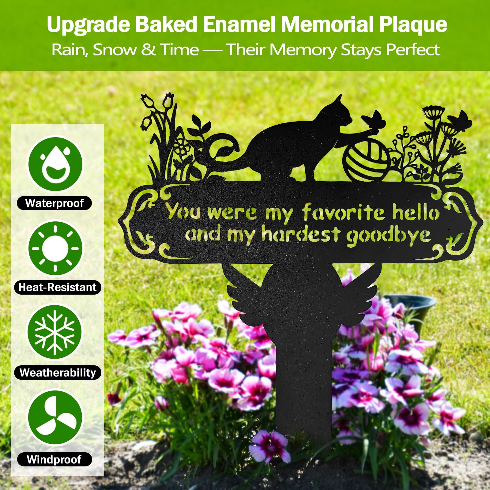 Pet Grave Markers Cat, 12