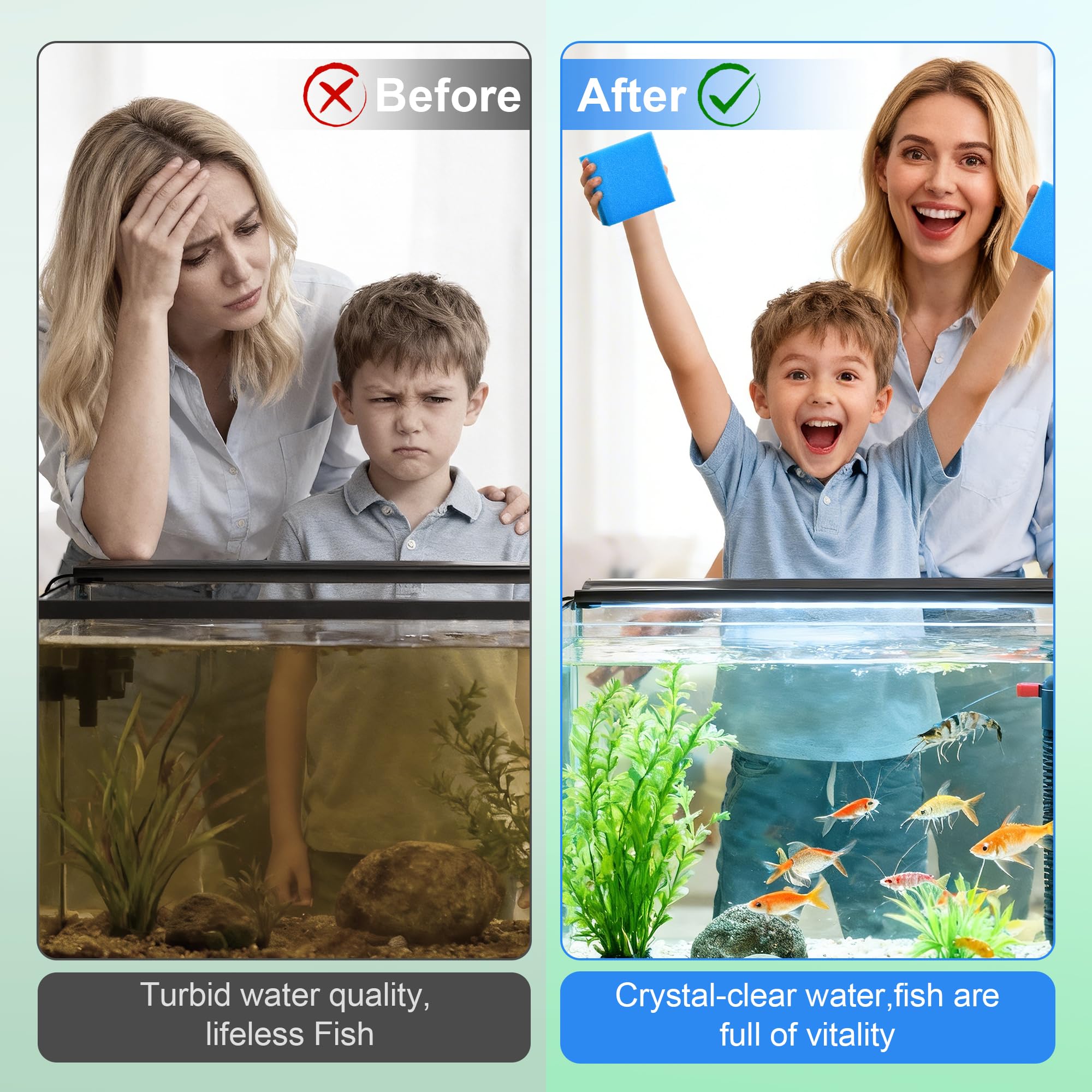 16 szt. Gąbka z filtrem akwariowym kompatybilna z Juwel Bioflow M/3.0, akcesoria do akwarium zestaw filtrów zawiera węgiel aktywny/organiczny/gruboziarnisty/drobnoziarnisty, gąbka filtrująca do Juwel