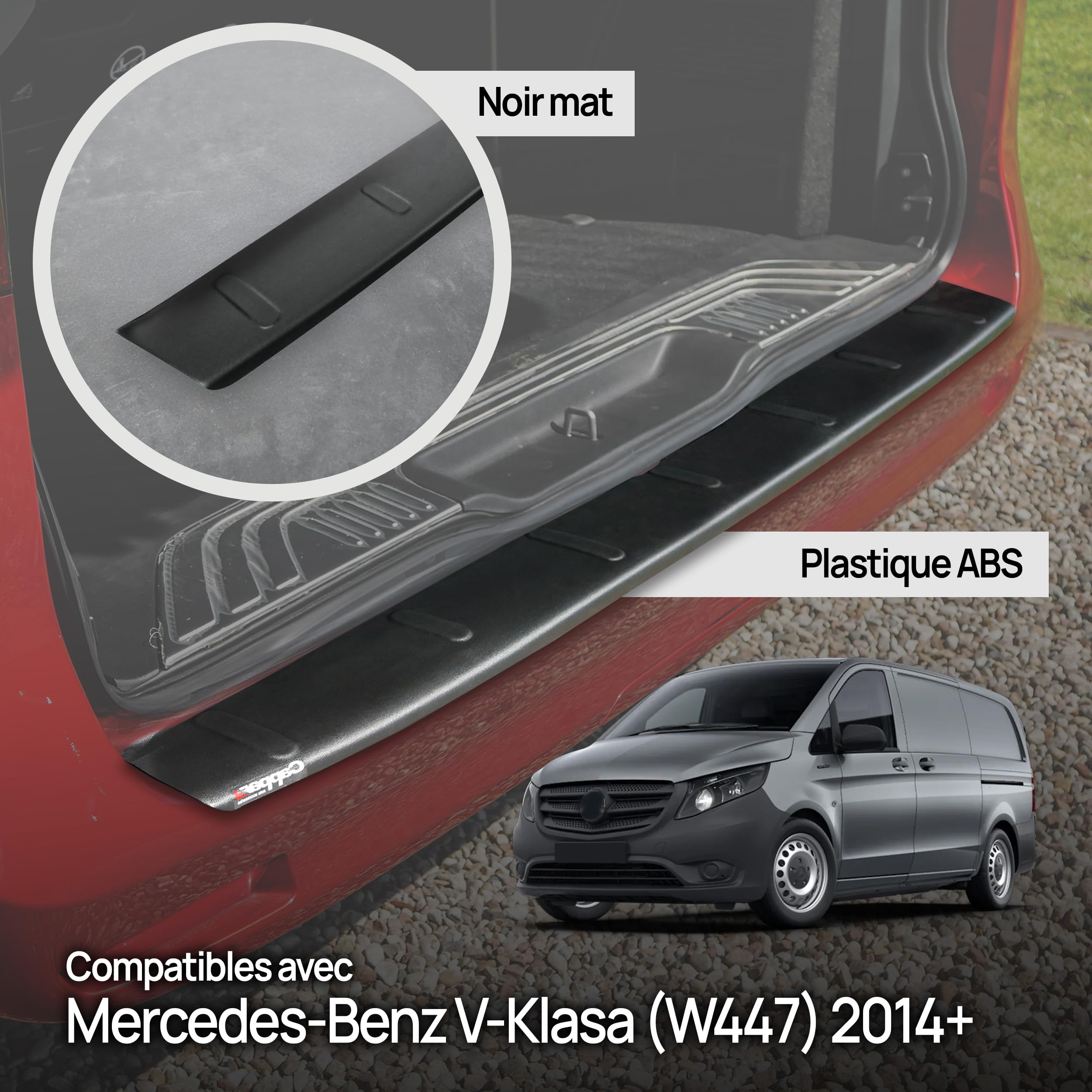 Bande De Protection Pour Pare-Chocs Arrière Mercedes VITO/V-Class W447 (2014 ) - Chrome/Inox - CHROMEMASTER Protection Pare-chocs Arrière Bande De Protection Pour Pare-Chocs Arrière Mercedes VITO/V-Class W447 (2014 ) - Chrome/Inox - CHROMEMASTER Protection Pare-chocs Arrière