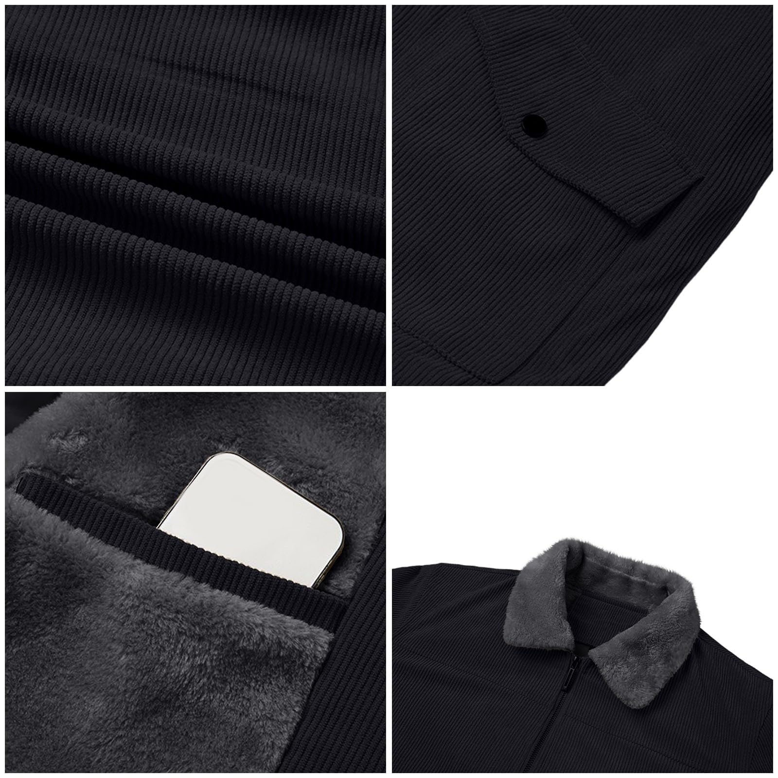 Générique Veste Coupe Vent Homme Mi Saison Vestes Bomber Manteaux Léger Pour Trench-Coat, Classique Pardessus Doublure Thermique D'hiver Vestes De Séjour À La Campagne, Marche En Forêt