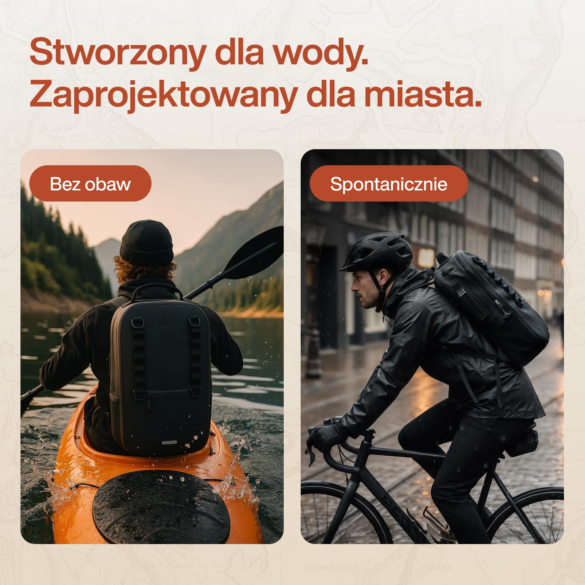 Travel Dude Wodoszczelny plecak 15 l – Dry Bag plecak dla mężczyzn, zwijany worek marynarski z zamkiem błyskawicznym – wodoszczelny plecak rowerowy, plecak plażowy i plecak turystyczny