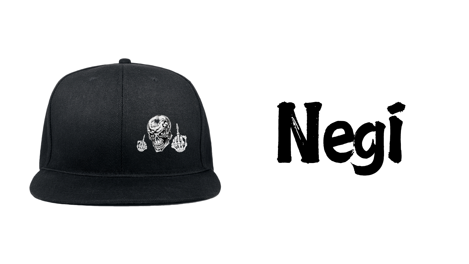 Skull Middle Finger Black Snapback Hats for Men Skeleton Cap Uncle