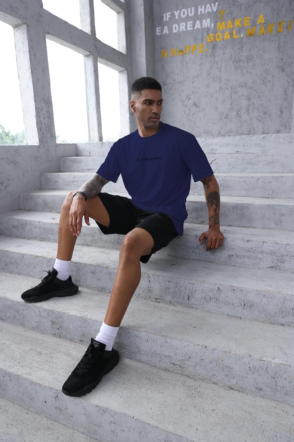 Opomelo Men's Fashion Athletic T-Shirt Oversized Workout Short Sleeve Shirt Casual Crew Neck Cotton Tee