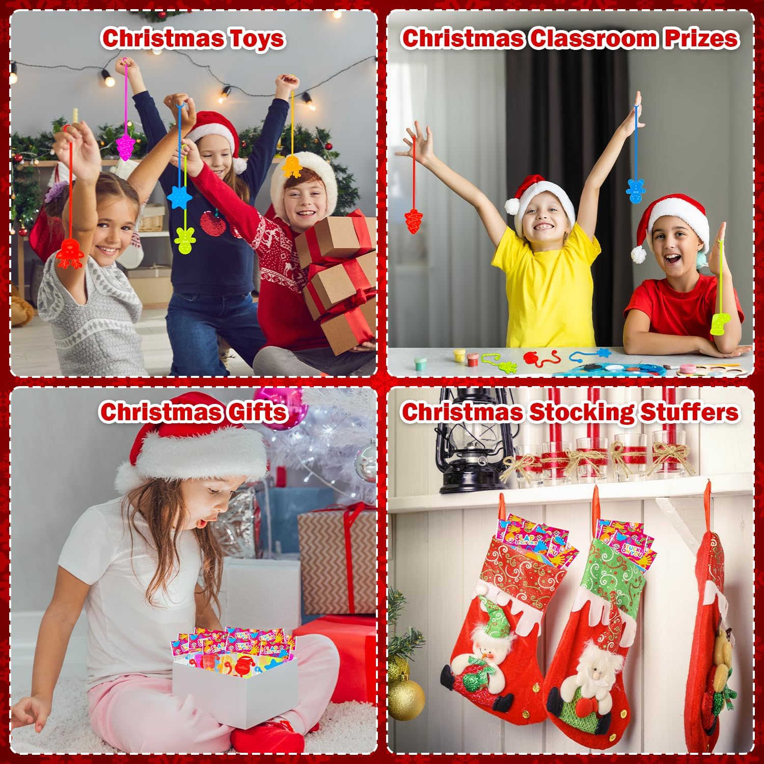 100 PCS Bulk Holiday Sticky Hands Toys Gifts for Toddlers, Valentines Party Favors Supplies Goodie Treat Bag Stuffers Fillers for Kids, Winter School Classroom Carnival Birthday Giveaways for Students - Image 6