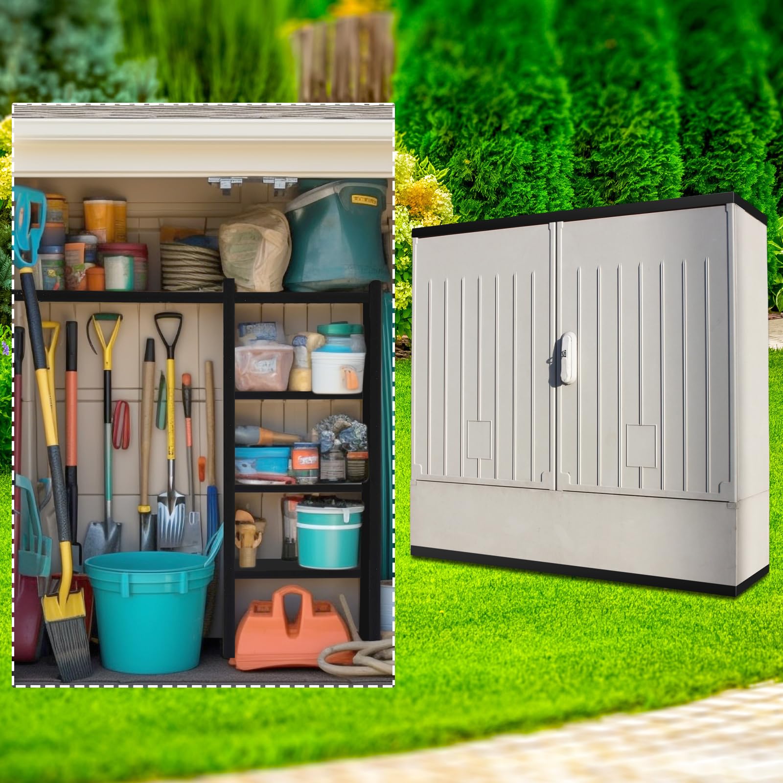 Hicarer Metal Laminate Shelving Boards Large Metal Black Shelving Shed