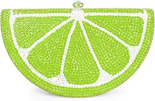 Dolli Fruit Wedge Crystal Clutch (Lime)