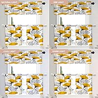 Vista 42 de Shrahala Ethnic Geometric Tribal Kitchen Valances Half Window Curtain, Native American Navajo Tribal Design Print Kitchen Valance for Window Ink