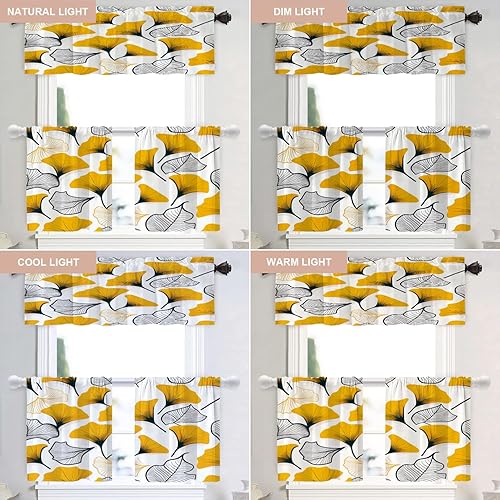 Vista 42 de Shrahala Ethnic Geometric Tribal Kitchen Valances Half Window Curtain, Native American Navajo Tribal Design Print Kitchen Valance for Window Ink