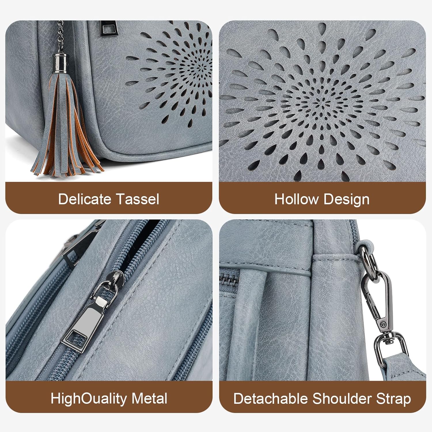 APHISON Crossbody Bags for Women Trendy, Leather Crossbody Purses Shoulder Handbags with Adjustable Guitar Strap - Image 5