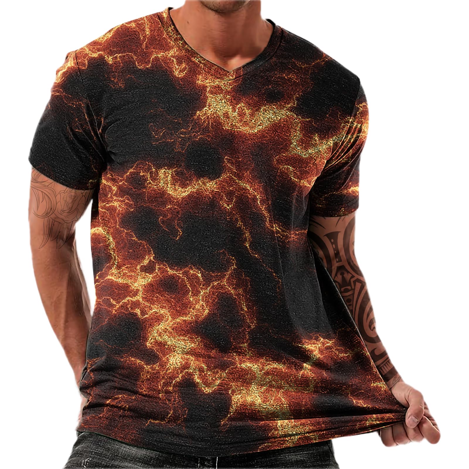 Breathable Gym Tshirts for Men Short Sleeves Oversized Fishing Shirt Casual Basic Tops Midweight Summer Beach Tops
