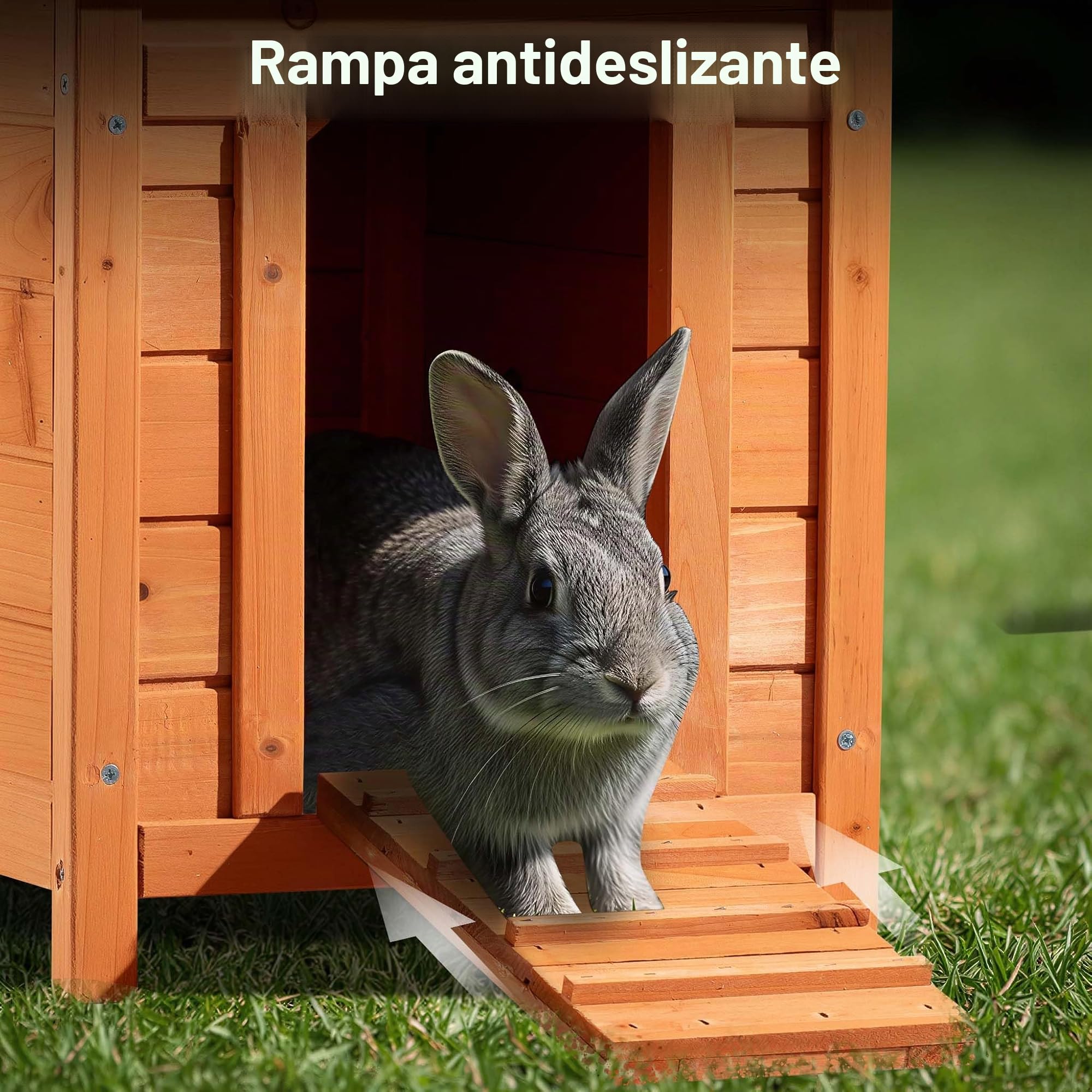Wiltec Caseta para Gatos 420 x 515 x 430 mm de Madera de Abeto casa para Mascotas con tejado abatible Sellado con betún Refugio para jardín o balcón