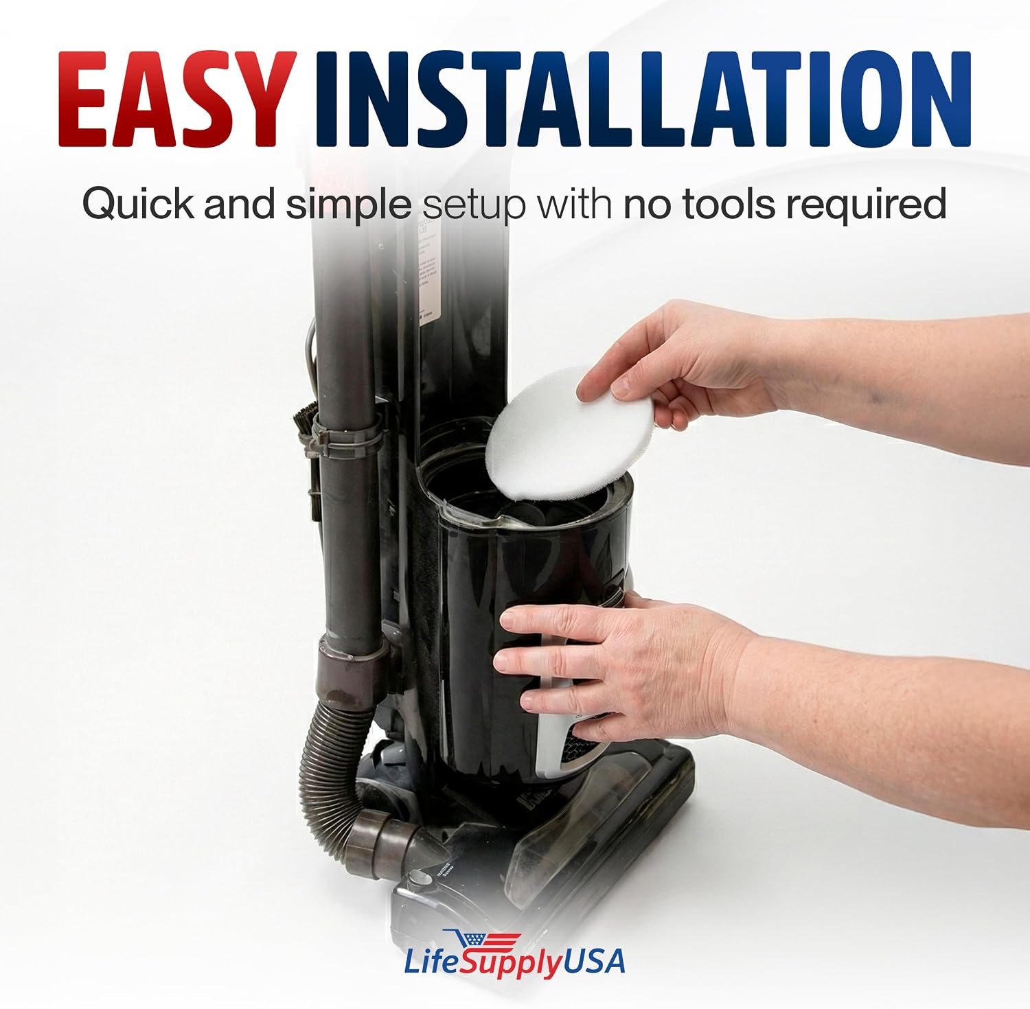 XFF80 Vacuum Foam and Felt Filter Replacement Compatible with Shark Navigator Professional NV60 NV70 NV71 NV80 NV90 NV95 UV420 Part XHF80 Vacuum Cleaners by LifeSupplyUSA