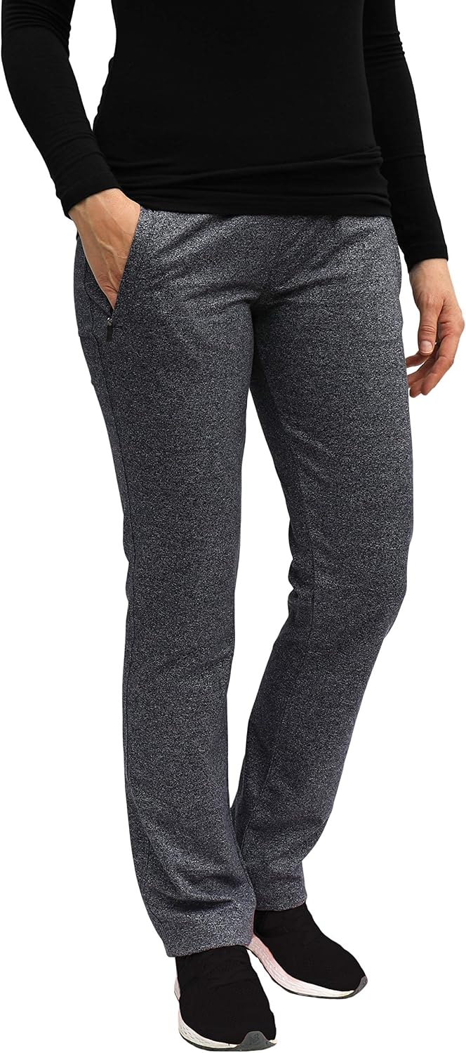 SCR SPORTSWEAR 28/30/32/34 Inseam Tall Petite Regular Plus Size S-4X Athletic Pants for Women with Zipper Pockets High Waist