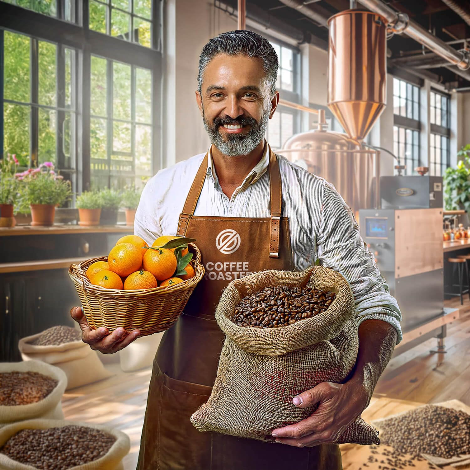 Coffee Broastery Brazil Guaxupe – Lot de 3x1kg Café en Grains du Minas Gerais – Notes Chocolat au Lait, Noisette et Orange – Torréfaction Artisanale pour Espresso et Cappuccino – 100% Arabica