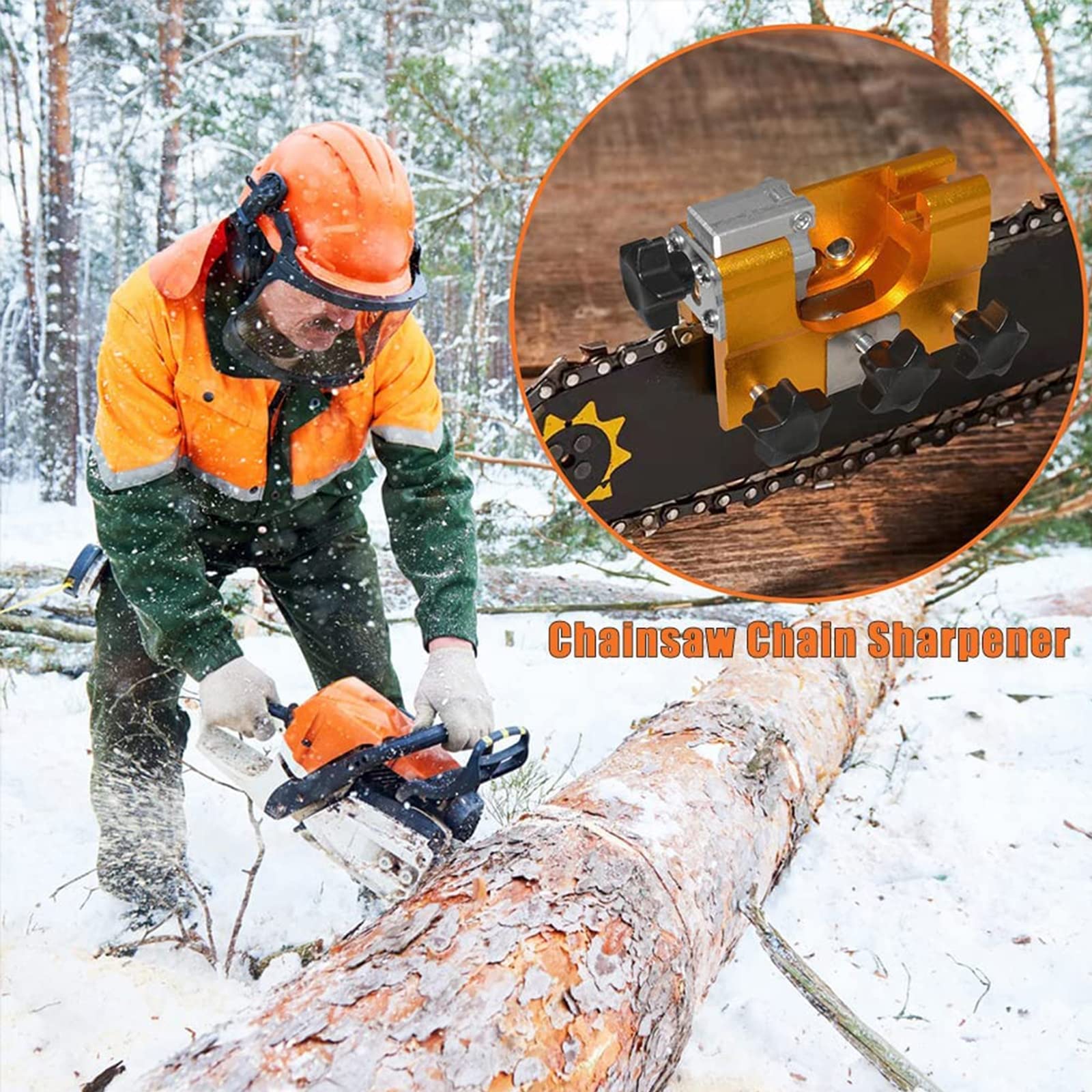 Affila Catena Motosega, Affilacatene Per Motosega, Affilatrice Manuale Portatile Per Motoseghe, Chainsaw Chain Sharpening Jig Professionale Per Tutti Tipi Di Motoseghe Falegnami E Giardinieri