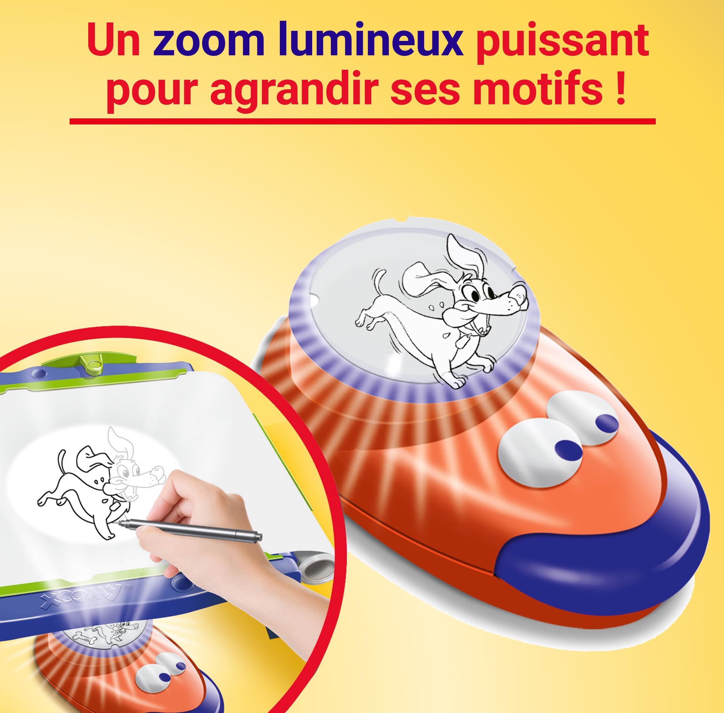 Ravensburger Xoomy Maxi – Table à Dessin pour Enfant avec projecteur LED – Apprendre à Dessiner – Rouleau de Papier 6,5 m – 300 modèles – Activité créative dès 6 Ans – Version française