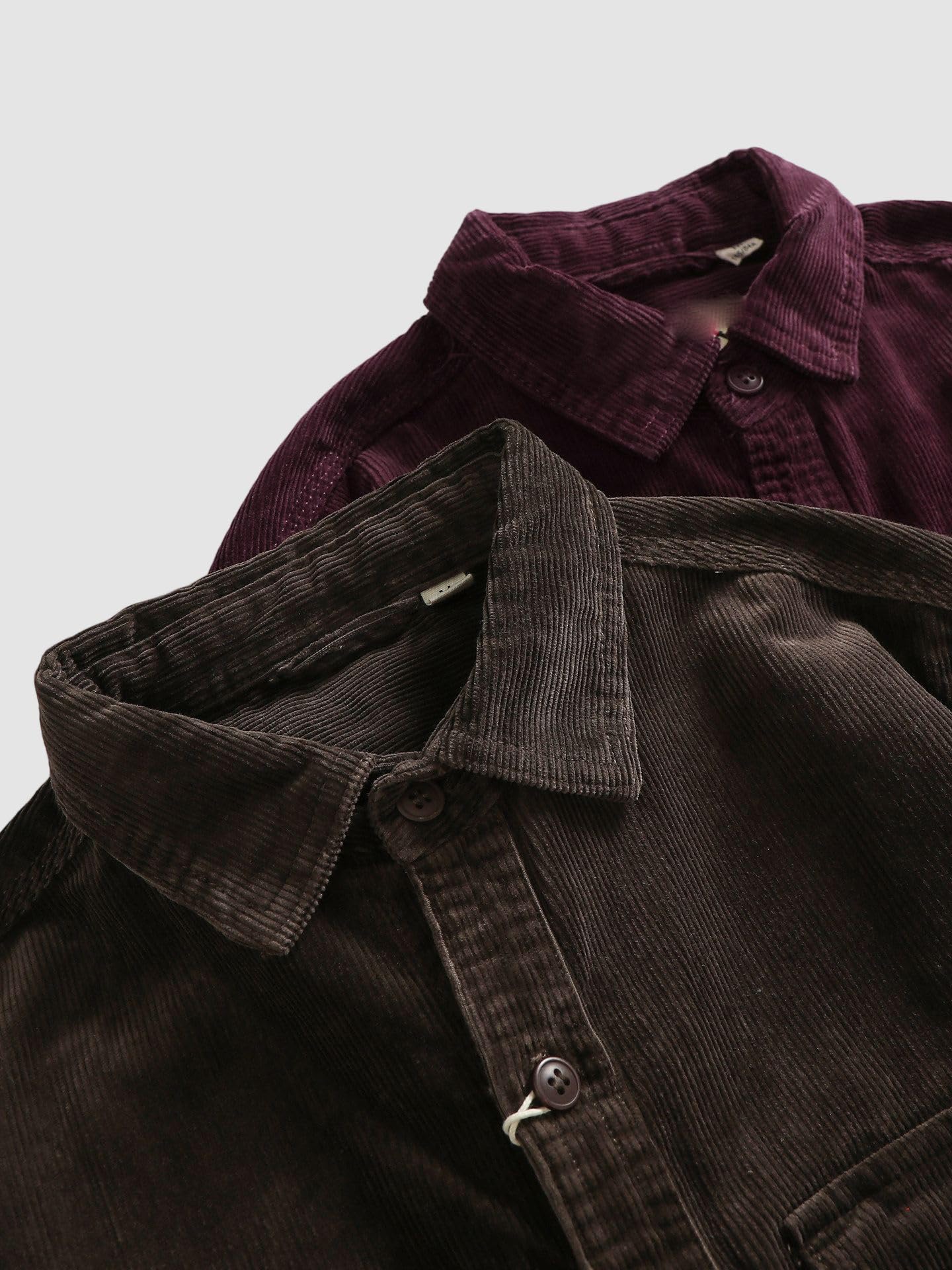 Camicia da lavoro a maniche lunghe da uomo in velluto a coste