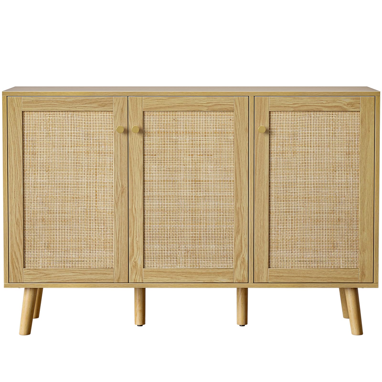 Aparador Buffet 3 Puertas Aparador para Salón Moderno con Estantes Ajustables, Armario de Almacenamiento para Comedor Entrada Mueble para TV 120x40x82 cm para Cocina, Entrada, Dormitorio