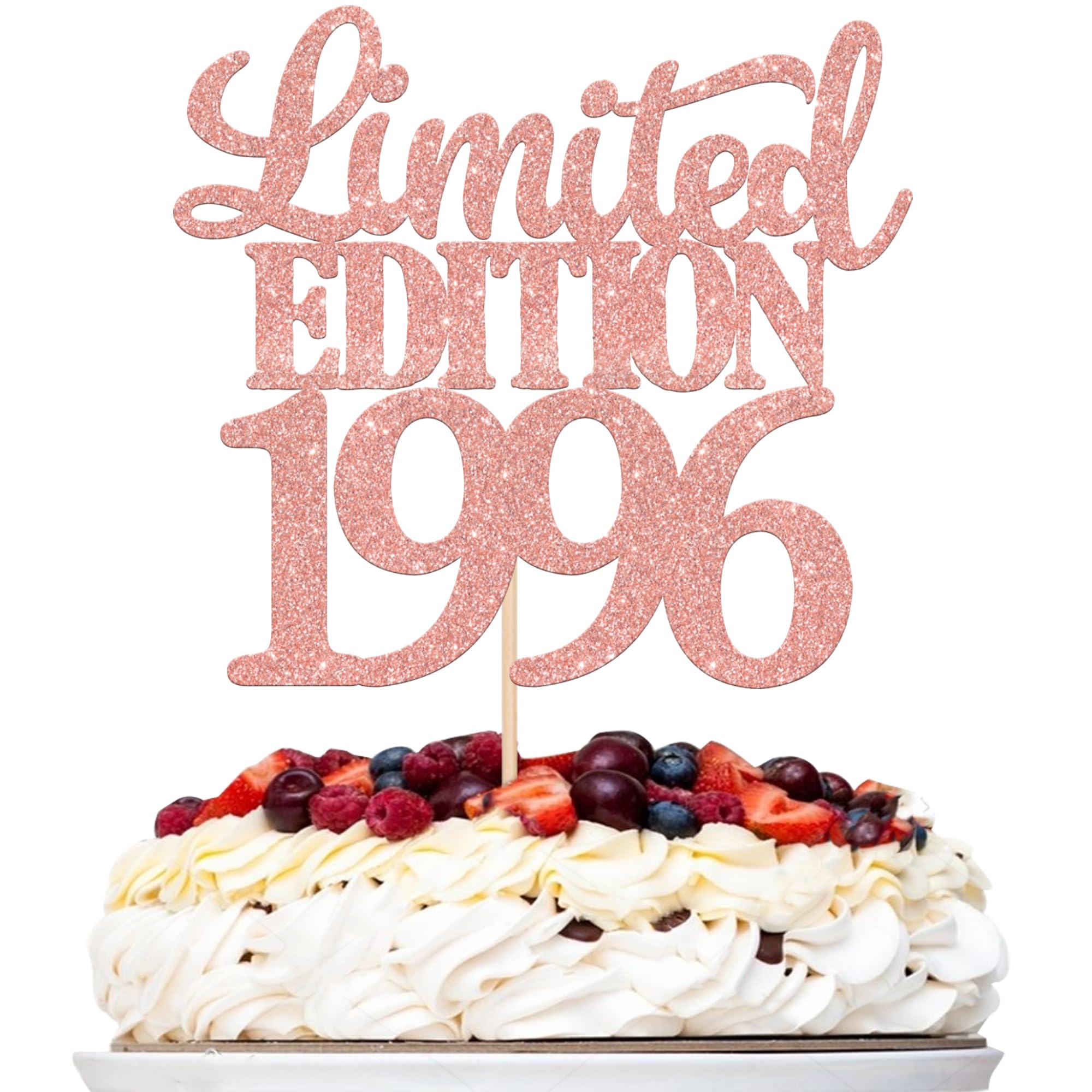 1 Stück Limited Edition 1996 Tortendeko Glitzer 30th Glitzer Kuchen Deko Prost auf 30 Jahre 30 & Fabelhaft Cake Topper für Männer und Frauen Geburtstag Party Kuchen Dekoration Rosegold