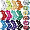 24 Pcs Sport Team Gifts for Teen Girls Novelty Mid Calf Ball Socks and Scrunchie Hair Ties for Team Party Favors