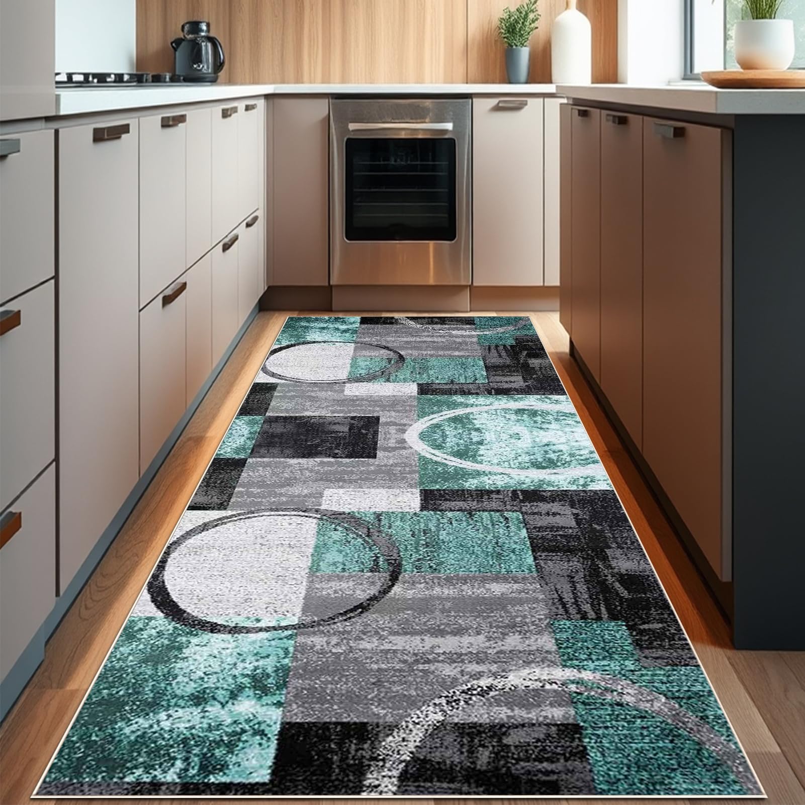 Tehocwiz Runner Rugs for Hallway, Non Slip Carpet Runners Washable Kitchen Rugs, Kitchen Runners, Narrow Rugs, Carpet Runners Rugs for Entryway Laundry Room Hallway Kitchen 80 x 120 cm