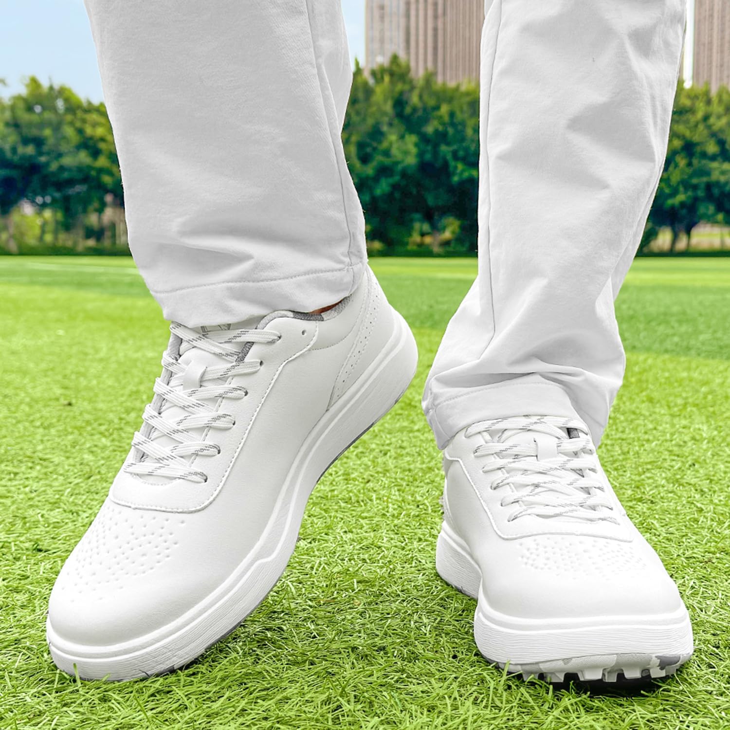 Mens Golf Shoes Male Spikeless Golf Sneakers for Men Outdoor Anti Slip Walking Footwears Size 7-14