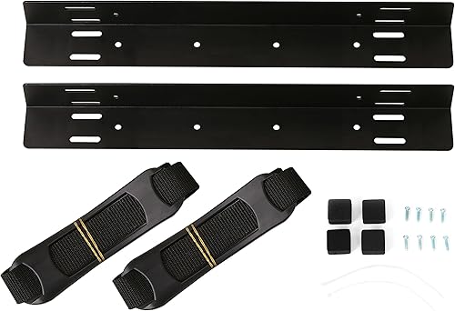 Miniatura 6 de VIVO Soporte de soporte de acero y correa ajustable para debajo del escritorio y montaje en pared, soporte para maletín de computadora, negro,