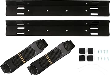VIVO Under-Desk and Wall Mount PC Adjustable Strap and Steel Bracket Holder, Computer Case Carrier, Black, MOUNT-PC02S