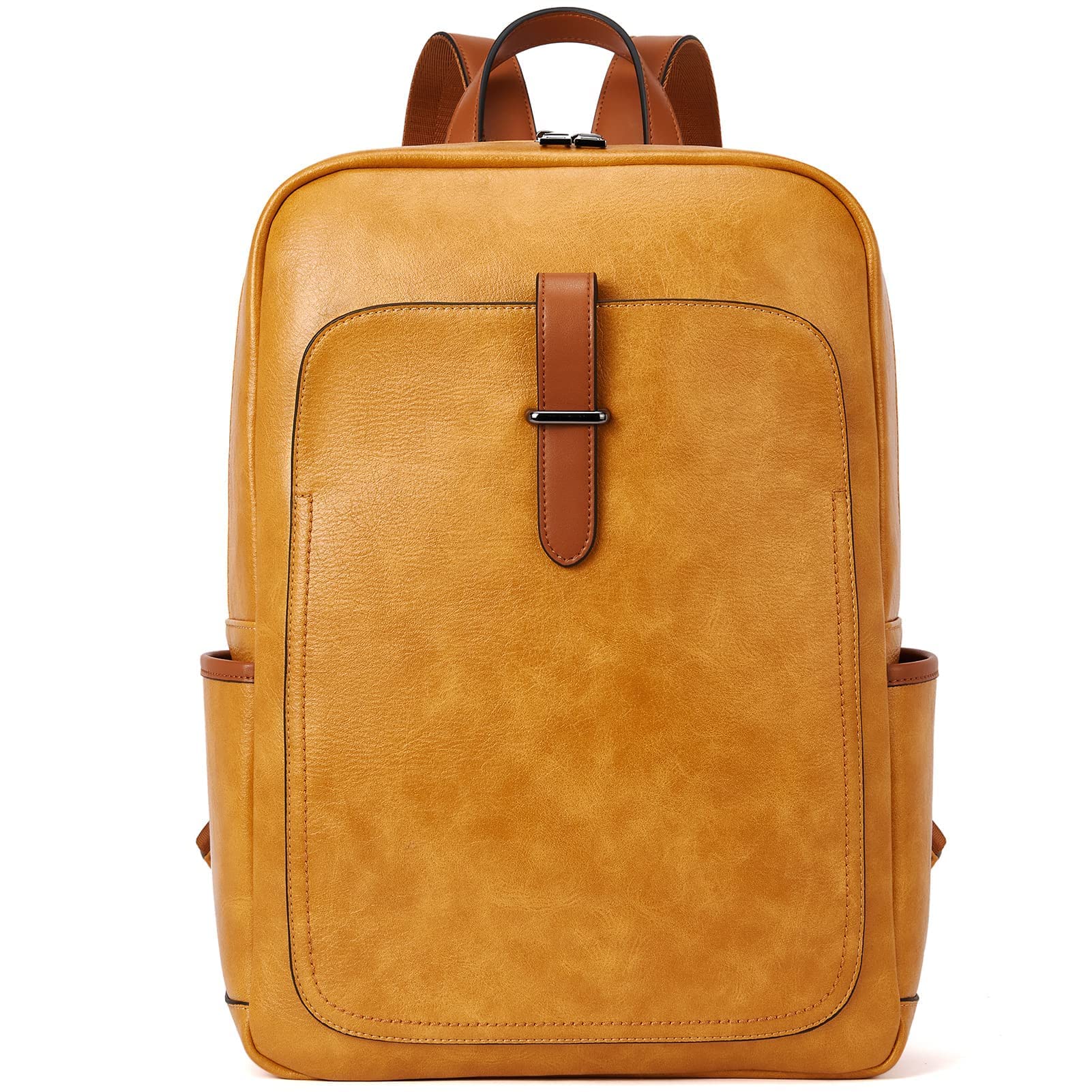Amazon.com: BROMEN Leather Laptop Backpack for Women 15.6 inch Computer Backpack College Travel Daypack Bag with Women Wallet : Electronics