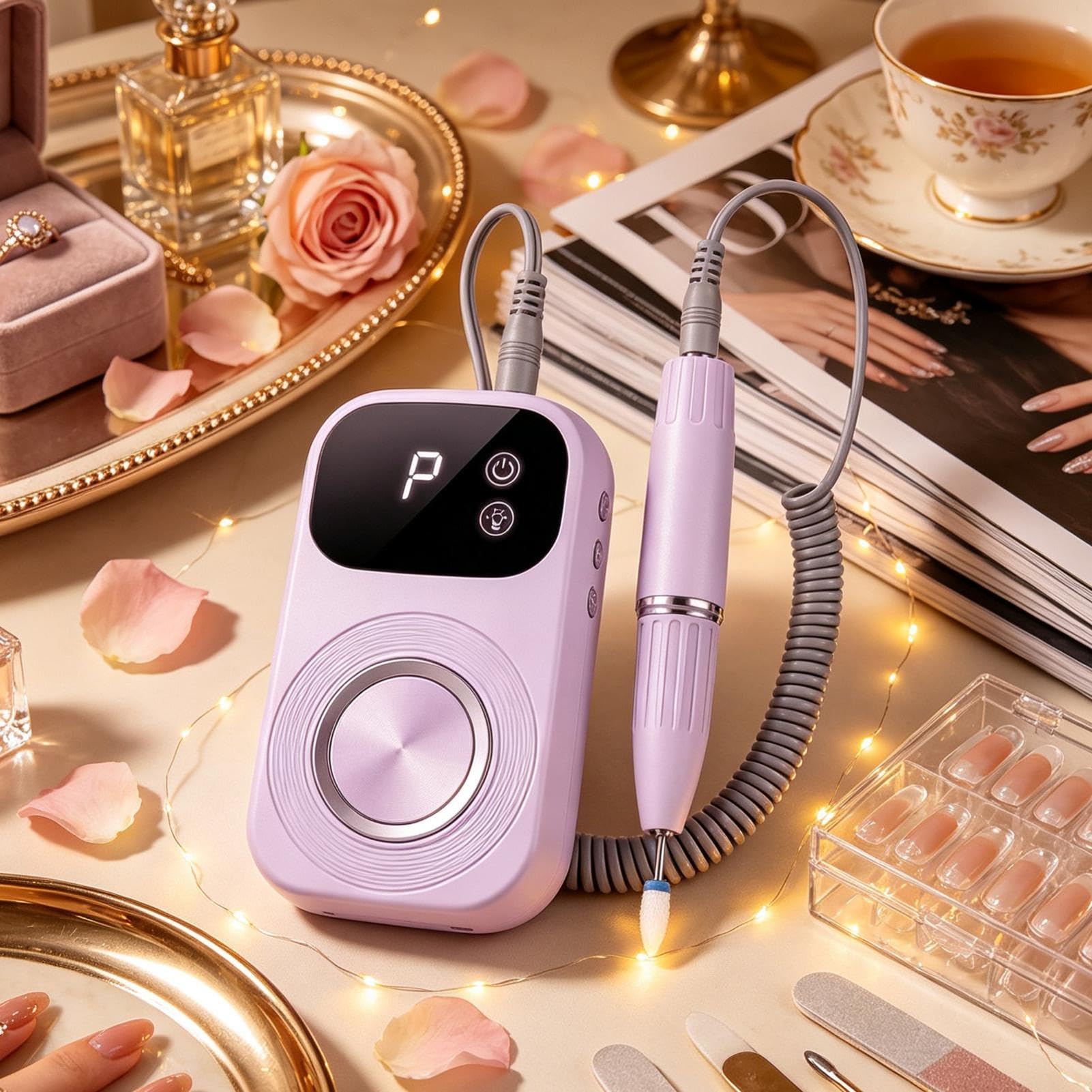 Per Unghie Elettrica Strumenti Da Manicure Portatili Elettrici | Kit Frese E Lime Per Unghie Spesse per Mani e Piedi Pedicure Cuticole Donne Principianti