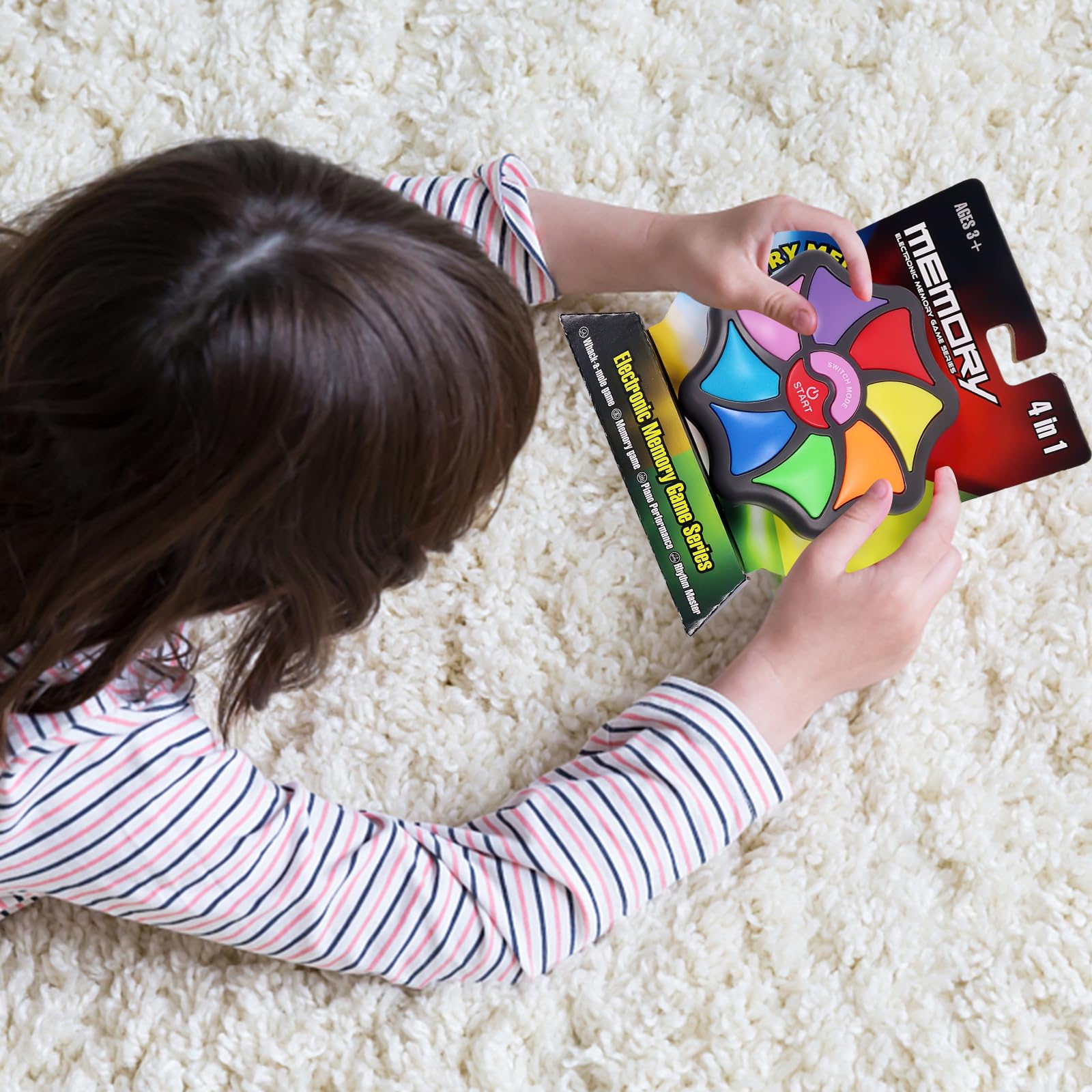 Gioco di memoria per bambini, gioco di memoria elettronico, giochi di allenamento della memoria, gioco con luci e rumori, giochi educativi per bambini, ragazzi, ragazze, regalo