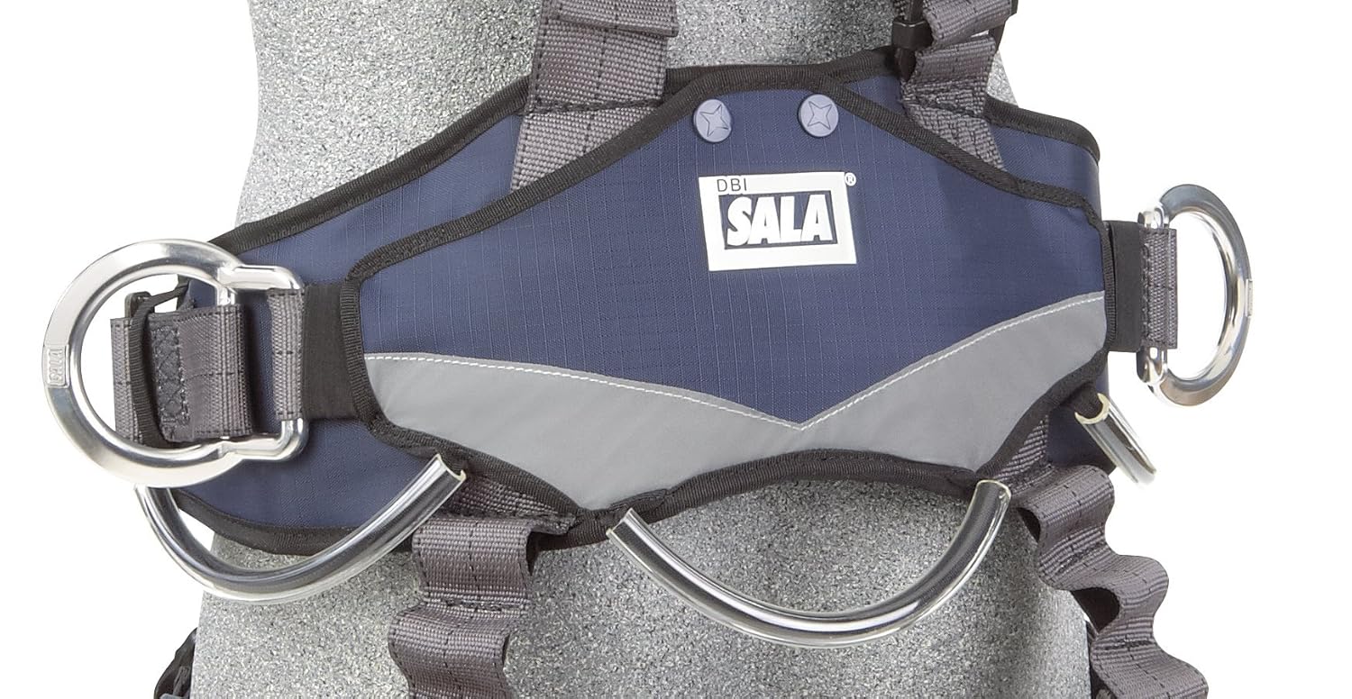 3M DBI-SALA ExoFit NEX 1113345 Full Body Rope Access/Rescue Harness, Alum Back/Front/Suspension D-Rings, Belt w/ Pad/Side D-Rings, Locking QC Leg Straps, Small