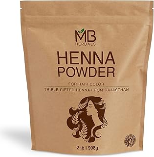 MB Herbals Henna Powder 2 LB | Two Pound Bulk Saver Pack | For Natural H...