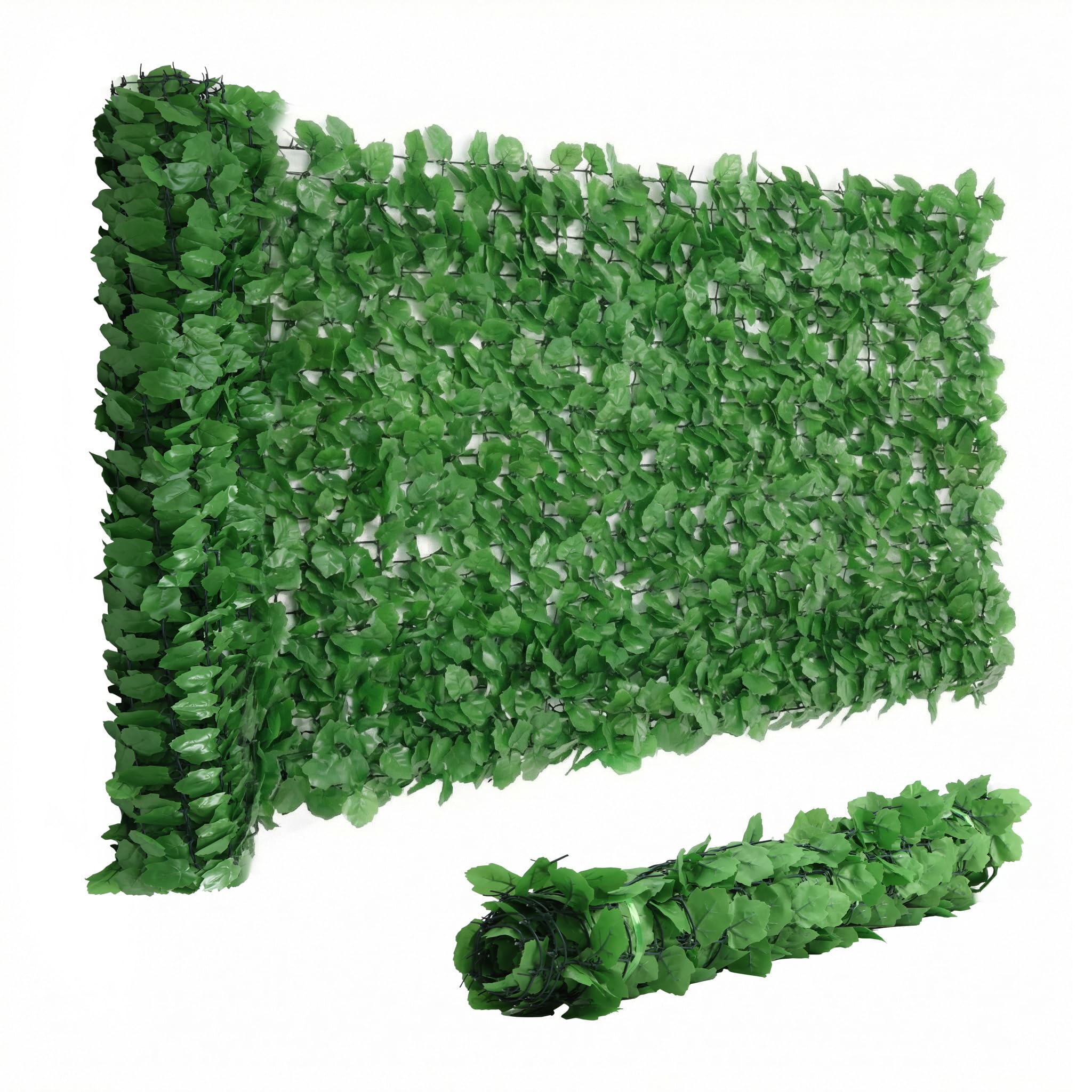 Wiltec Rete per balconi con Foglie finte 300 x 100 cm Simil edera Siepe Artificiale