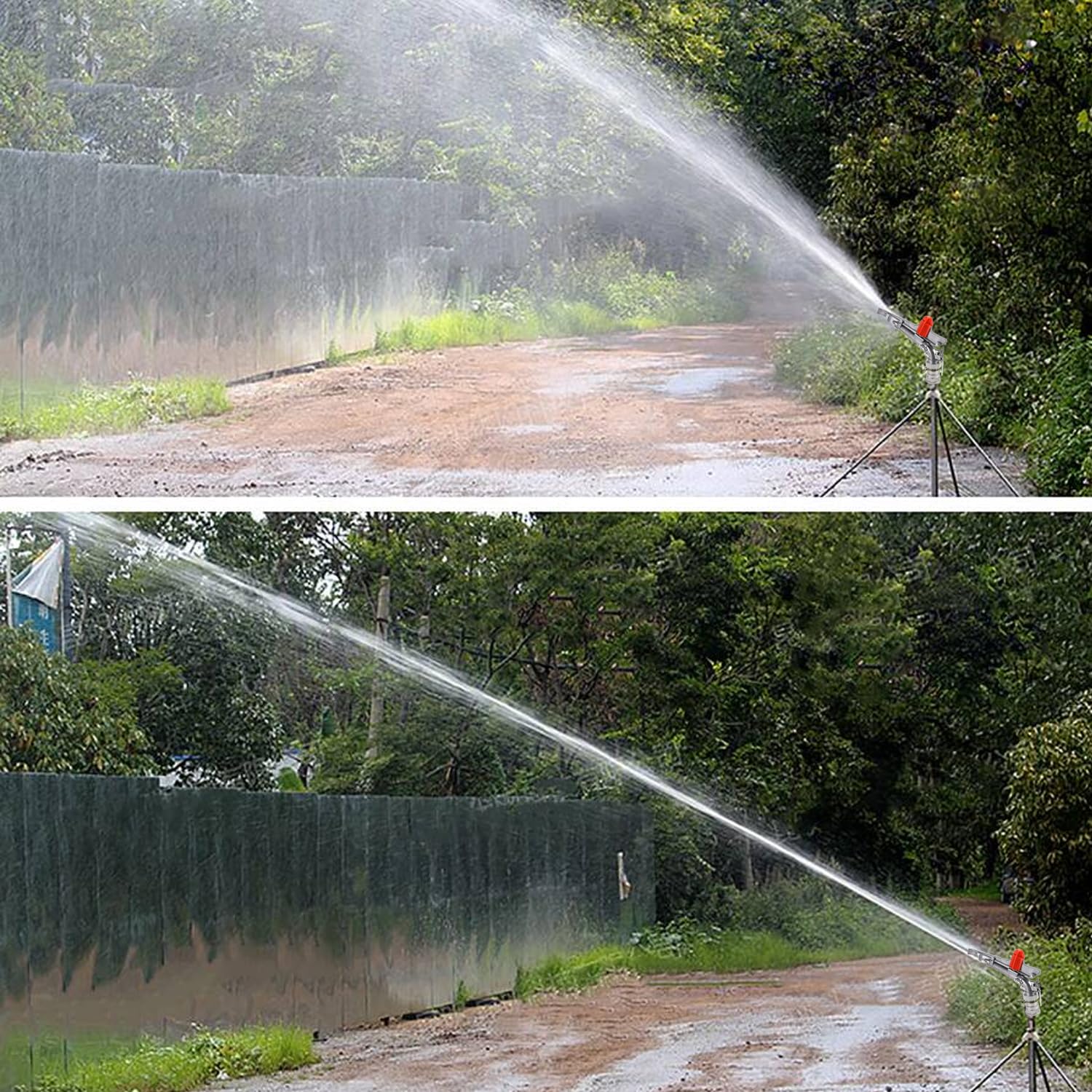Sprinkler für Hof, 5,1 cm Rasensprenger Wassersprühpistole, große Fläche, Landwirtschaft, Bewässerung, Wassersprinkler für Rasen, Langstrecken-Gartensprüher, 360 Grad verstellbar