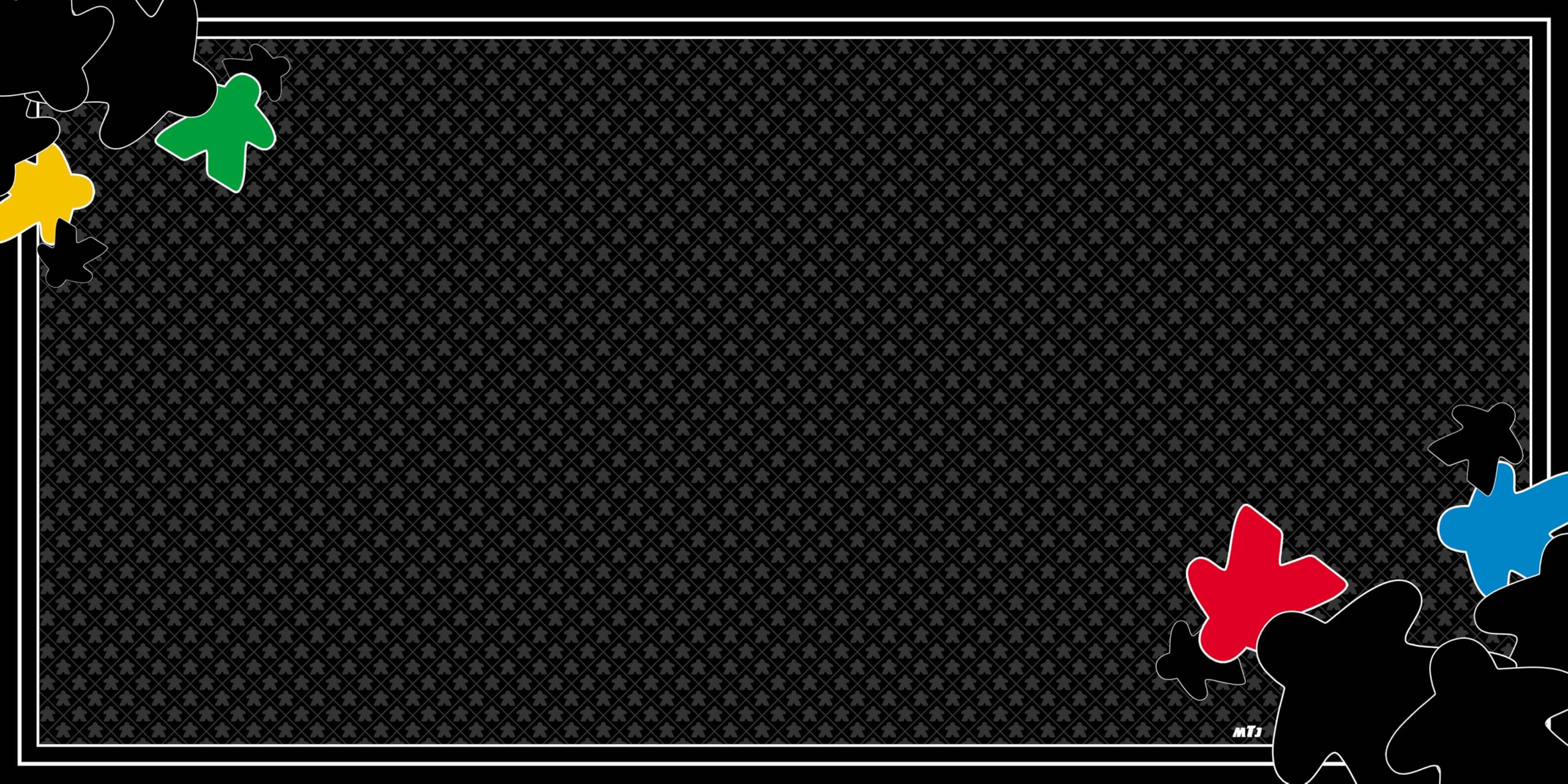MTJ - Tapis Meeple OC Noir - Jersey Néoprène - 120 x 60 cm - Fabrication Farançaise (Noir, 120x60)