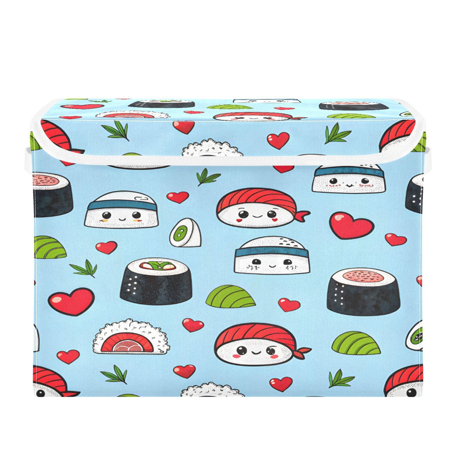 Bacs de rangement à sushis avec couvercles pour chambre d'enfant